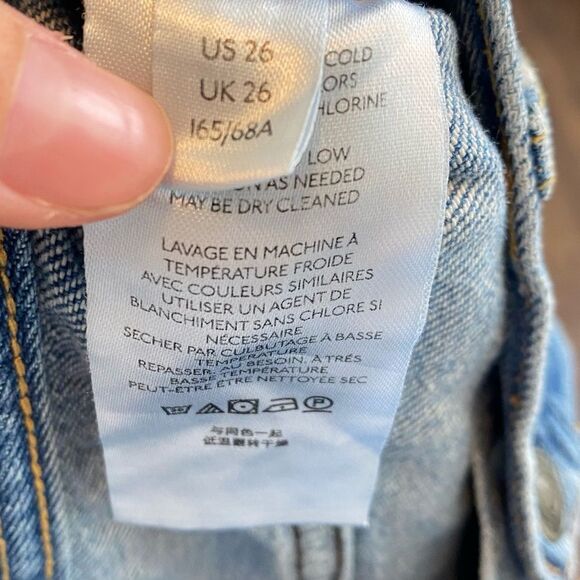 Free People We The Free Jean Maggie Straight Mid Rise Jeans Size 26 Button-Fly - Picture 9 of 12